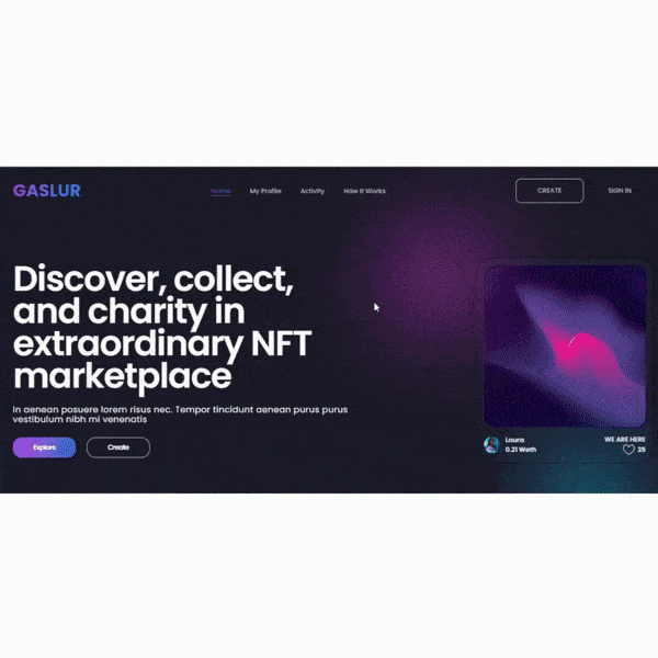 using html and css to build an awesome nft landing page.gif